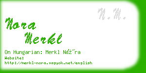 nora merkl business card